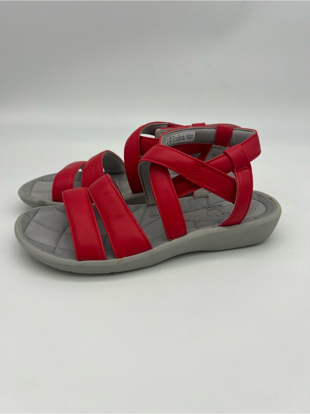 Clarks Cloudsteppers Womens Red Strappy Comfort Sandals Size 6